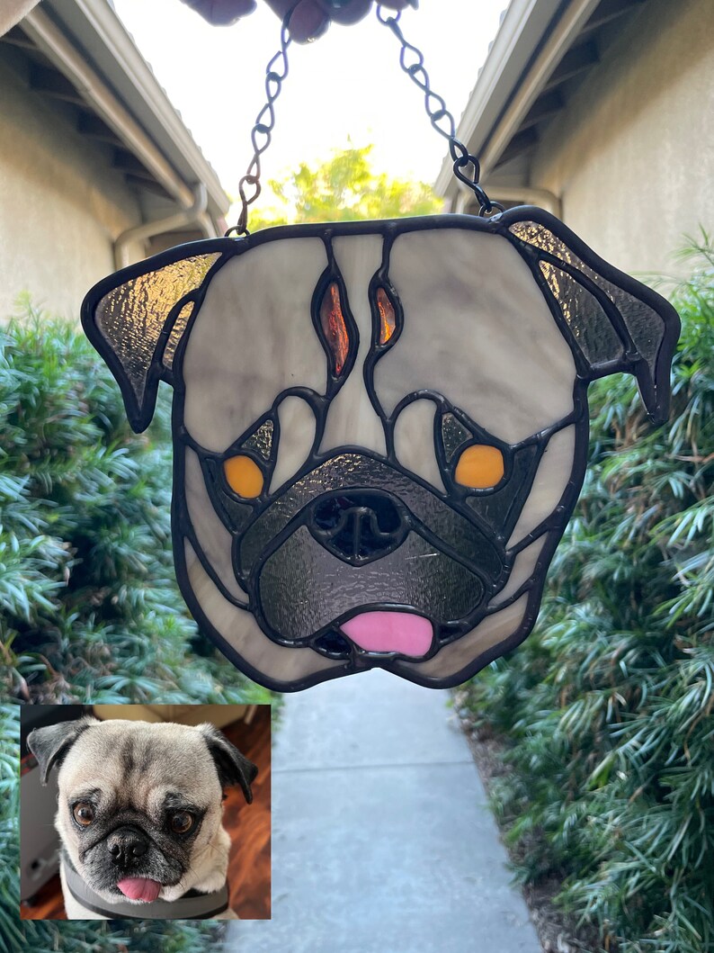 Custom Stained Glass Pet Portrait Etsy