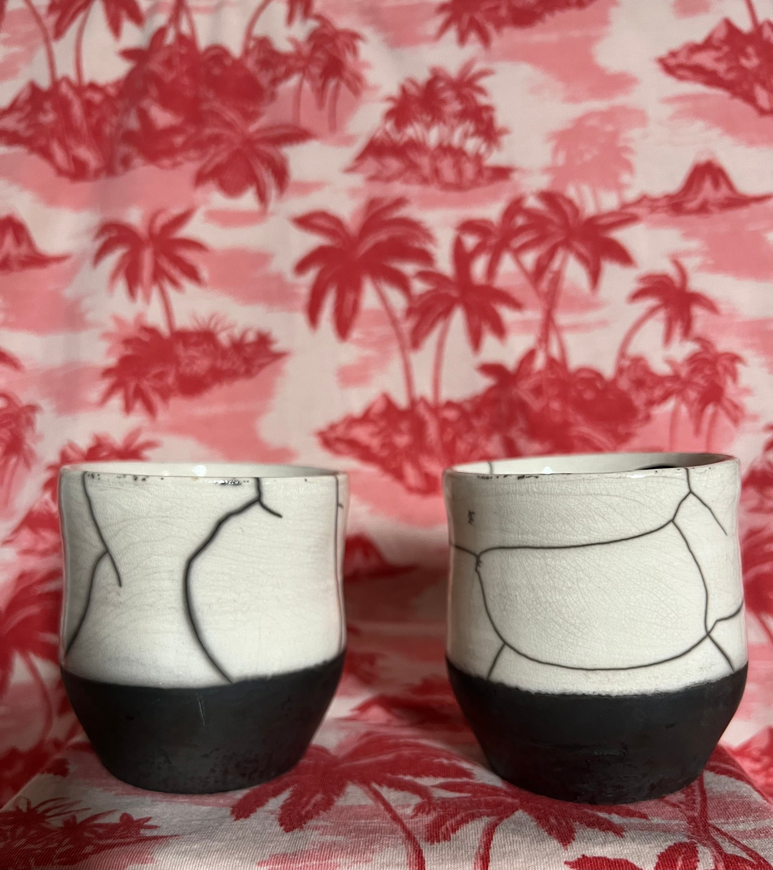 Duo Tasses - Raku Blanc