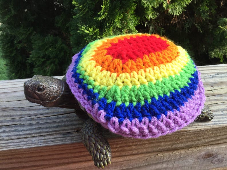 Rainbow Turtle Topper Tortoise Cozy Etsy