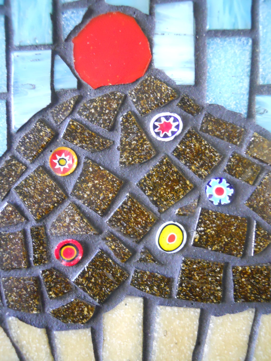 Mosaic Wall Art Cupcake Glass Mosaic Artwork Birthday Gift Etsy