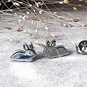 Sterling Silber Hase Ohrstecker