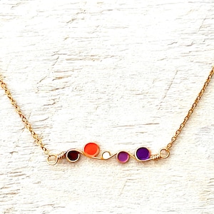 Handmade Lesbian Pride Bar Necklace