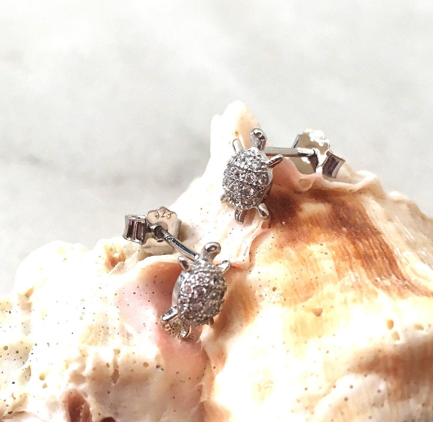 Orecchini A Cuore In Argento 925 Placcato Oro Rosa Con Ametista E Zirconi - Regalo Per Lei