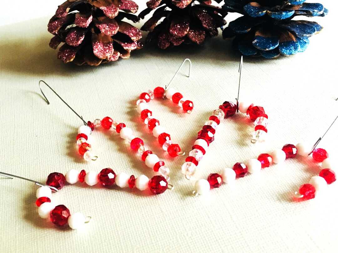 Diy Christmas Kit | Diy Beaded Candy Cane | Diy Christmas Ornament ...