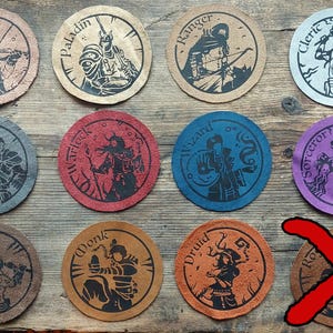 Écusson en cuir de classe Donjons et Dragons - D&D Patches