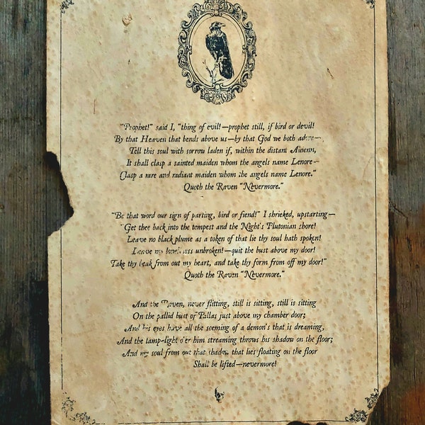 De Raven - Edgar Allan Poe - Oud document