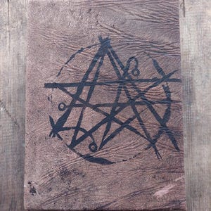 Necronomicon - Leather bound notebook - HP Lovecraft - Eldritch sigil