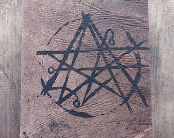 Necronomicon - Met leer gebonden notitieboek - HP Lovecraft - Eldritch-sigil