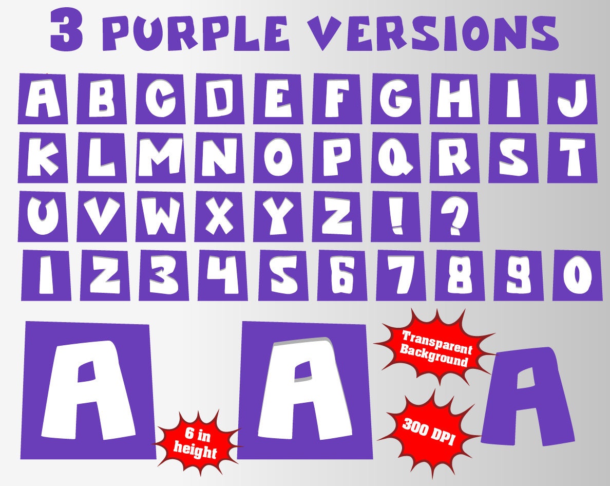 Pocoyo Alphabet Numbers and Symbols 766 PNG 300 dpi | Etsy