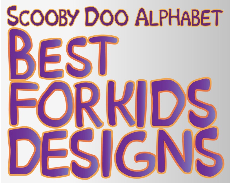 Scooby Doo Alphabet Numbers and Symbols 222 PNG 300 dpi | Etsy