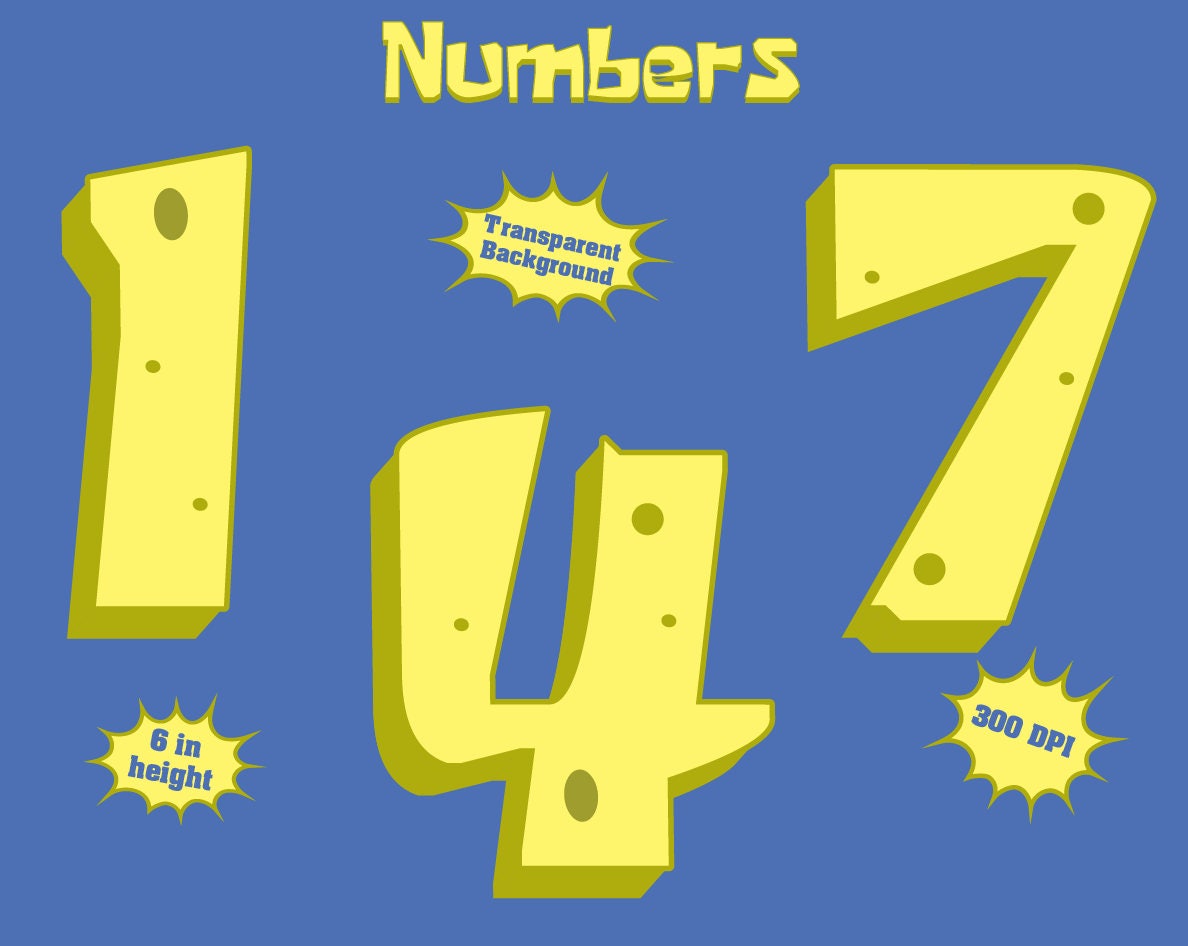 Spongebob Squarepants Full Alphabet Numbers and Symbols 218 Etsy