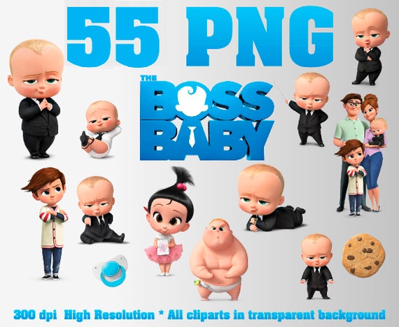 The Boss  Baby  Clipart 55 PNG 300 DPI Transparent Etsy