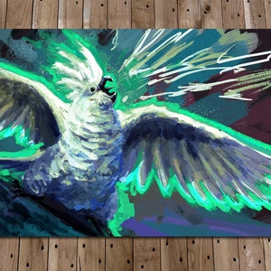 Cockatoo Print - Birb Screm - Cockatoo Art - Cockatoo Scream - Birb Meme - Cockatoo Picture - Screaming Bird - Parrot Painting Print
