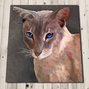 Siamese Cat - Cat Print - Cat Portrait Art - Pet Portrait Art - Siamese Art - Siamese Painting Print - Cat Art - Pet Art