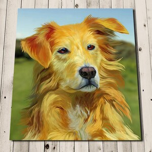 Golden Retriever Art Print - Pet Portrait Painting - Canine Art - Animal Lovers - Golden Retriever Painting Print