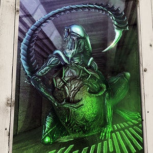 Alien XENOMORPH Art PRINT - Alien Movie Poster Illustration Painting
