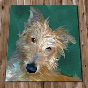 Dog Art - Lurcher Dog Print - Pet Portrait Art Painting - Dog Lover Gifts - Wall Art Decor - Dog Portrait Art
