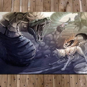 Okami Amaterasu - Okami Art - Amaterasu Art Print - Okami Painting - Okami Print - Orochi Picture Print - Japanese Art