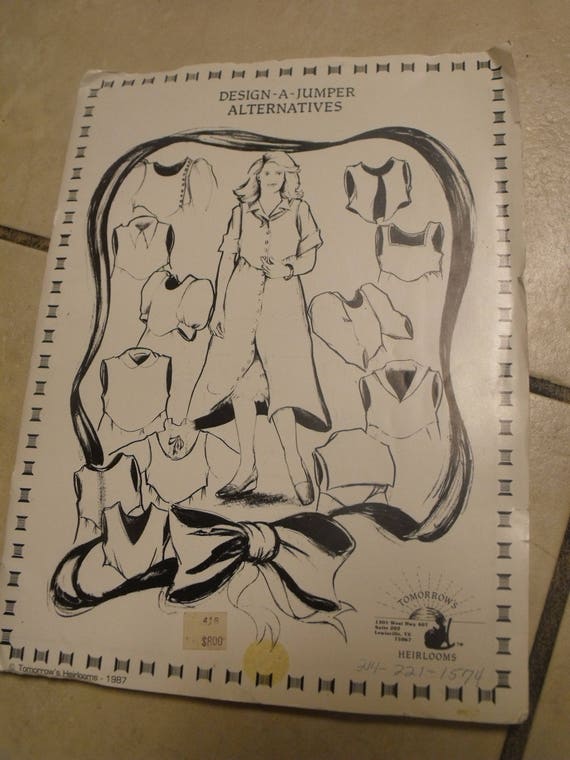 Vintage Jumper pattern, Tomorrow's Heirlooms Design-A-Jumper Alternatives