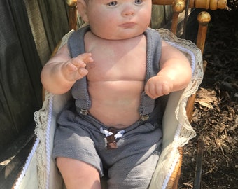 Muñeco renacido de aspecto vintage de Edward, 3 meses, kit Joseph, pintado a mano por el artista