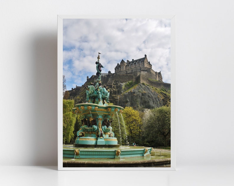 Edinburgh Castle Ross Fountain Photography Print image 4