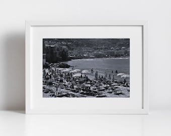 Cefalù Sicily Wall Art Italian Beach Black And White Photography