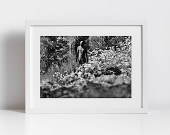 Water Of Leith Edinburgh Antony Gormley Black And White Photography Print