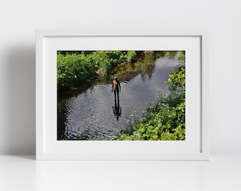 Antony Gormley Water Of Leith Edinburgh Photography Print