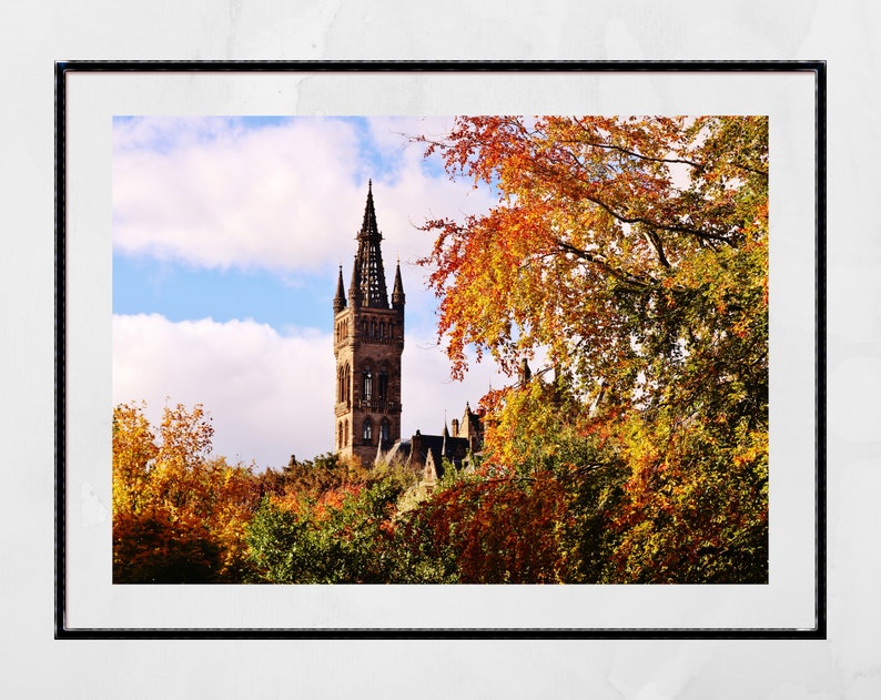 Glasgow University Print Kelvingrove Park Photography Etsy UK
