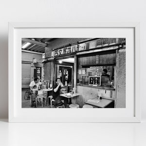 Impressão fotográfica em preto e branco de Tóquio Japão