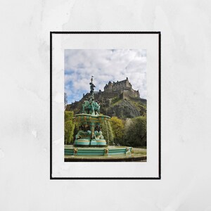 Edinburgh Castle Ross Fountain Photography Print image 2