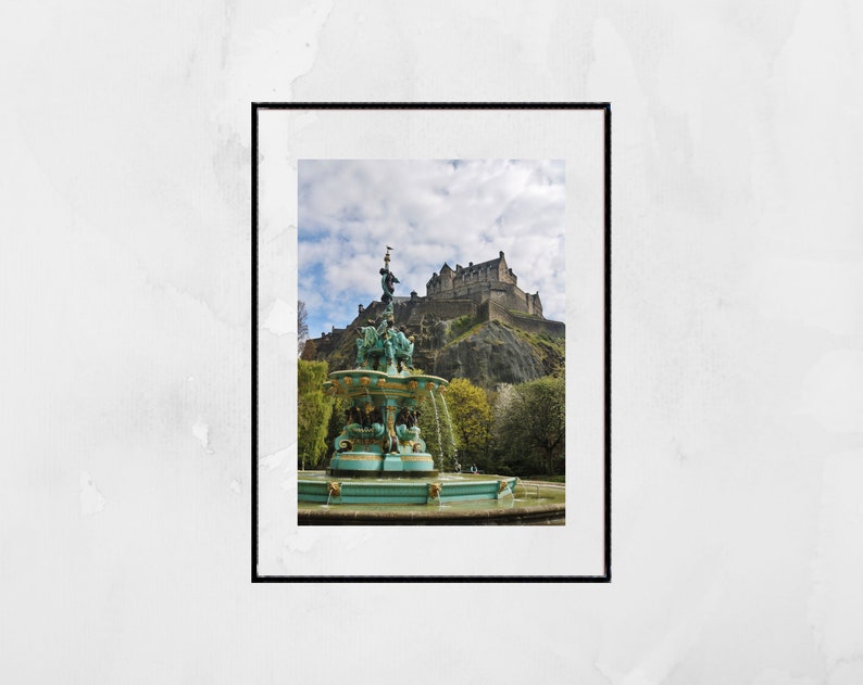 Edinburgh Castle Ross Fountain Photography Print image 2