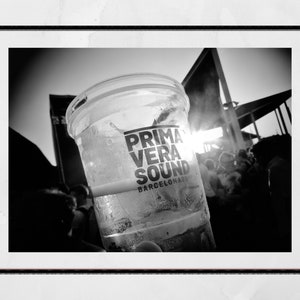 Primavera Sound Barcelona Black And White Photography Poster