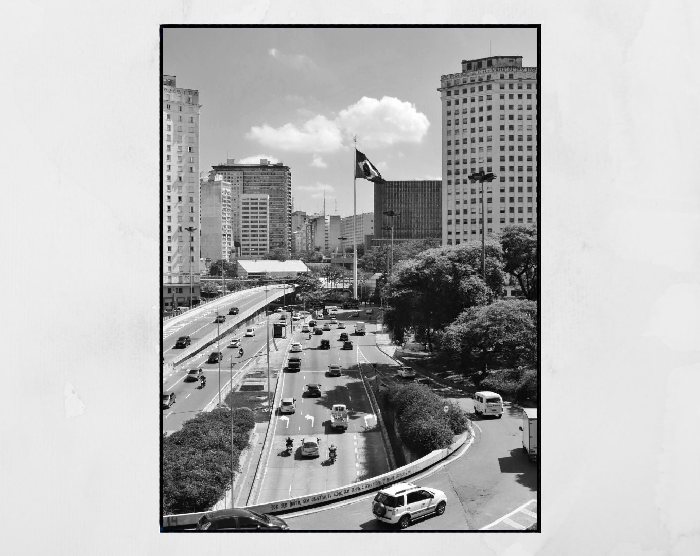 Sao Paulo Poster Brazil Black and White Photography Print - Etsy