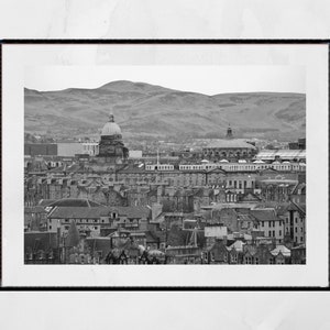 Edinburgh University Black And White Photography Print