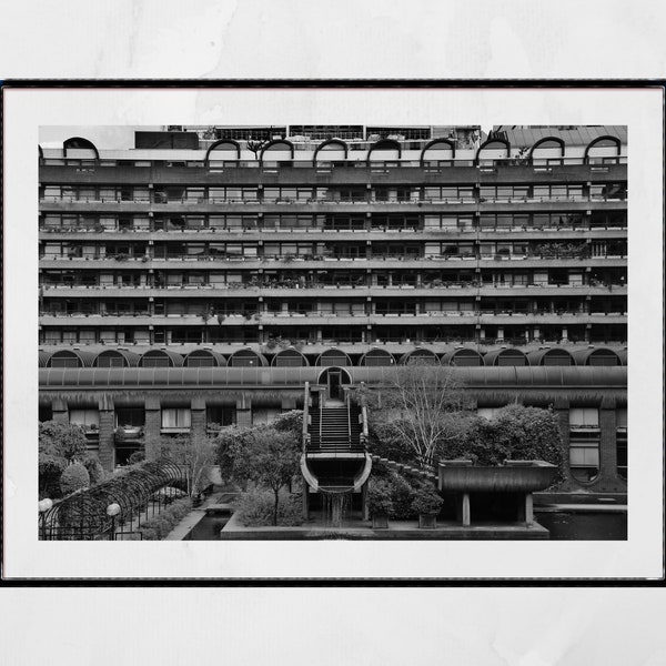 Barbican Black And White Photography Brutalist Poster