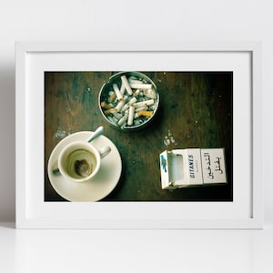 Beirut Photography Print Coffee And Cigarettes Poster