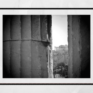 Parthenon Athens Acropolis Black And White Photography Print