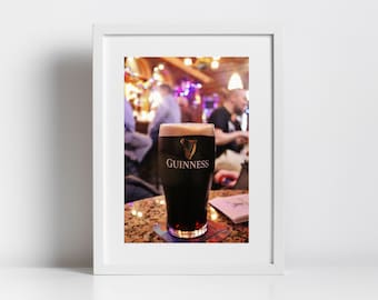 Guinness Poster Irish Pub Print The Stag's Head Dublin Photography
