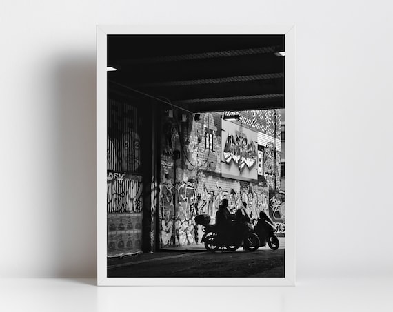 ロンドンのストリート白黒写真 ショーディッチ プリント - Etsy 日本