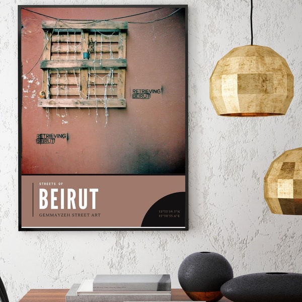 Gemmayzeh Street Art Photography Poster, Streets of Beirut Series