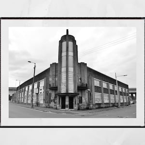 Art Deco Derelict Urban Black And White Photography Print