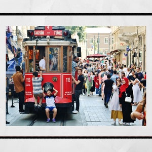 Istanbul Taksim Tram Photography Print Poster