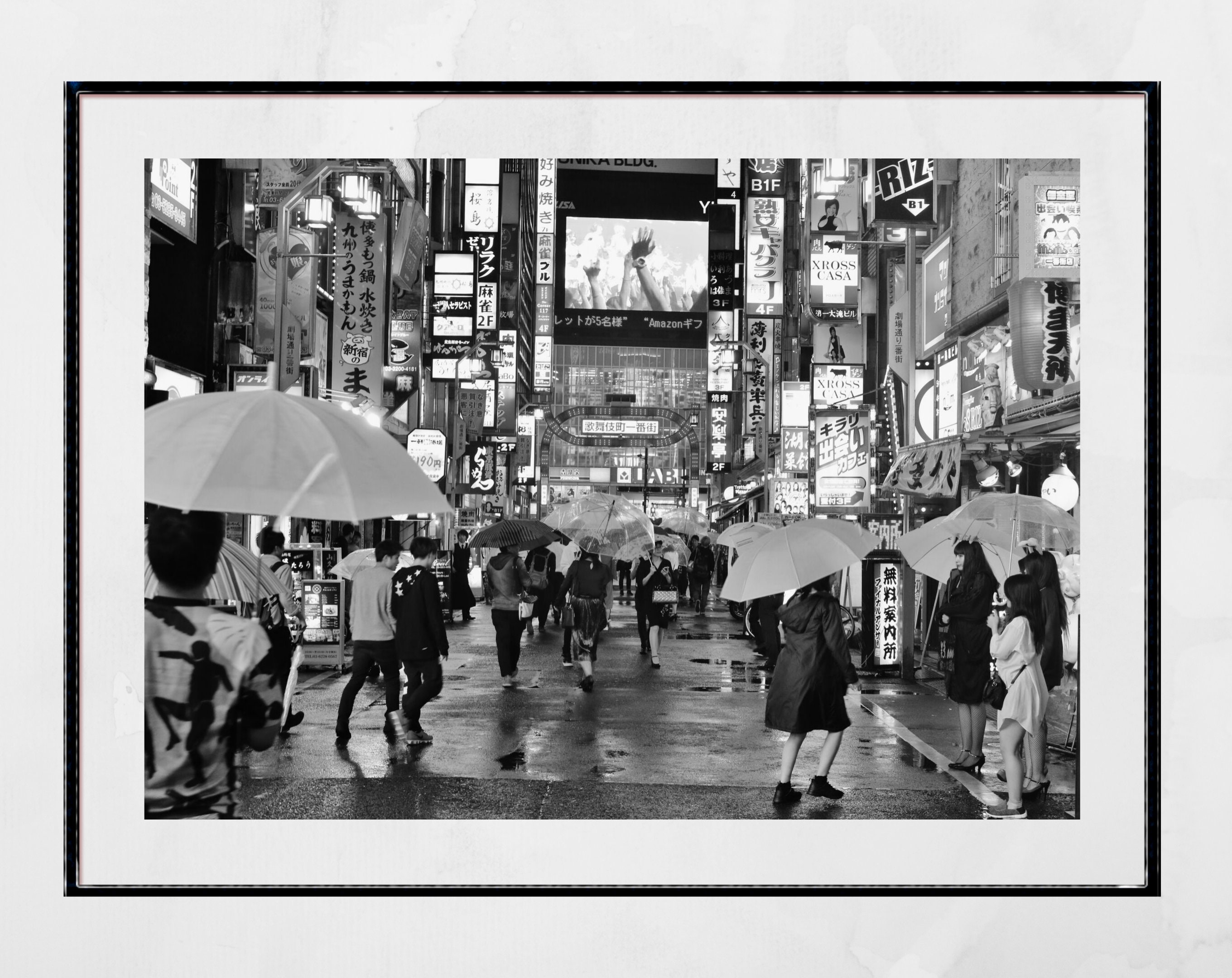Shinjuku Tokyo Japan Black And White Photography Print Etsy Israel