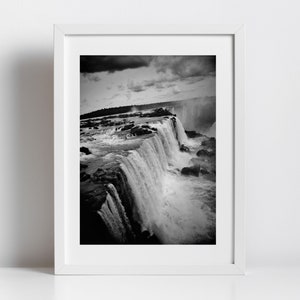 Iguazu Falls Black And White Photography Print image 1
