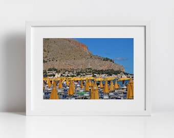 Italian Beach Photography Mondello Sicily Wall Art