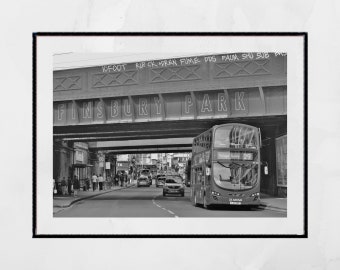 Finsbury Park London Black And White Photography Print
