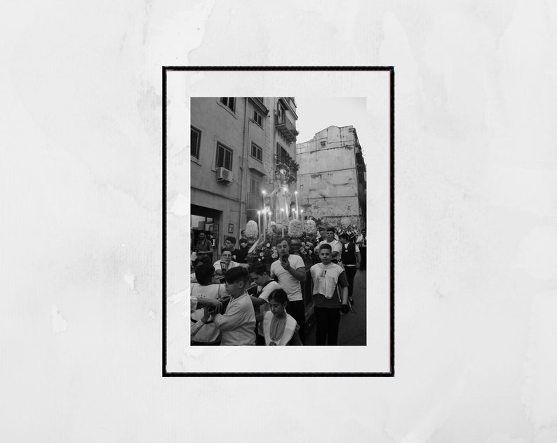 Palermo Sicily Black and White Print Catholic Art Italy Poster - Etsy