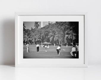 Mumbai Print Cricket Poster Black And White Photography Print