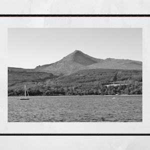 Isle of Arran Goatfell Scotland Landscape Black And White Photography Poster
